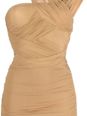 Alexander Wang Nude Beige One-Shoulder Dress